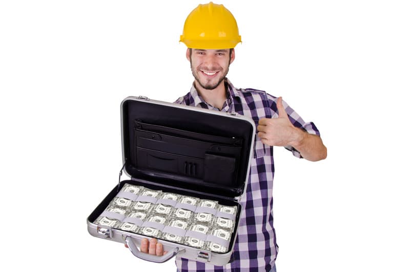 photo of construction worker with cash - Daaxit blog